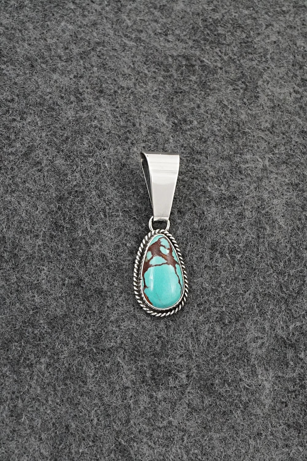 Turquoise & Sterling Silver Pendant - Eugene Gruber