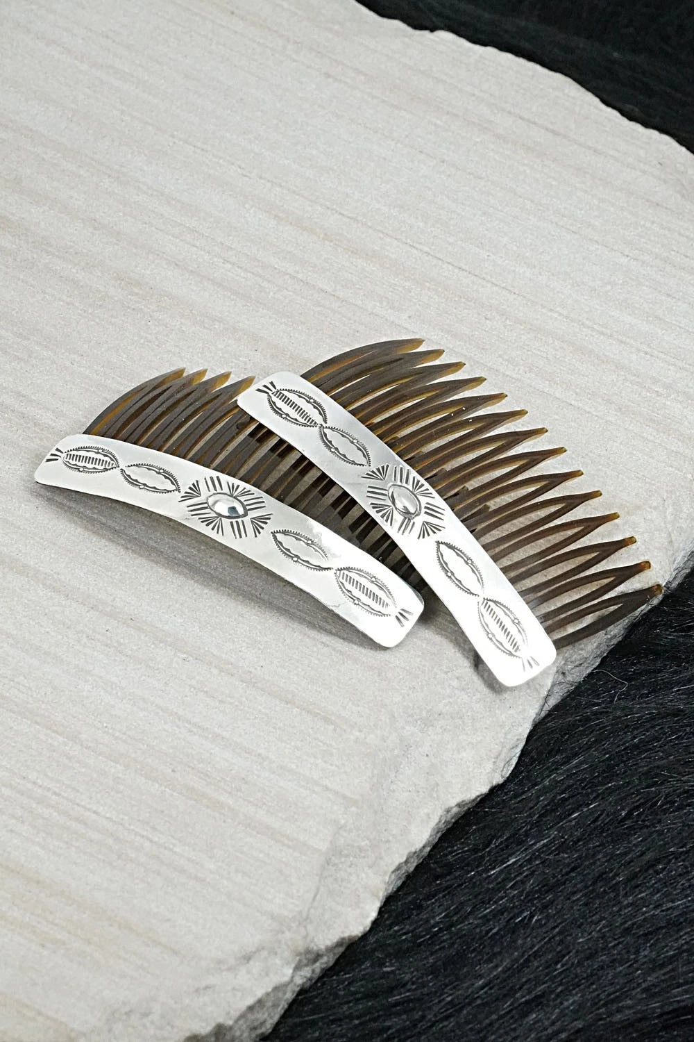 Sterling Silver Hair Combs - Bertha Begay