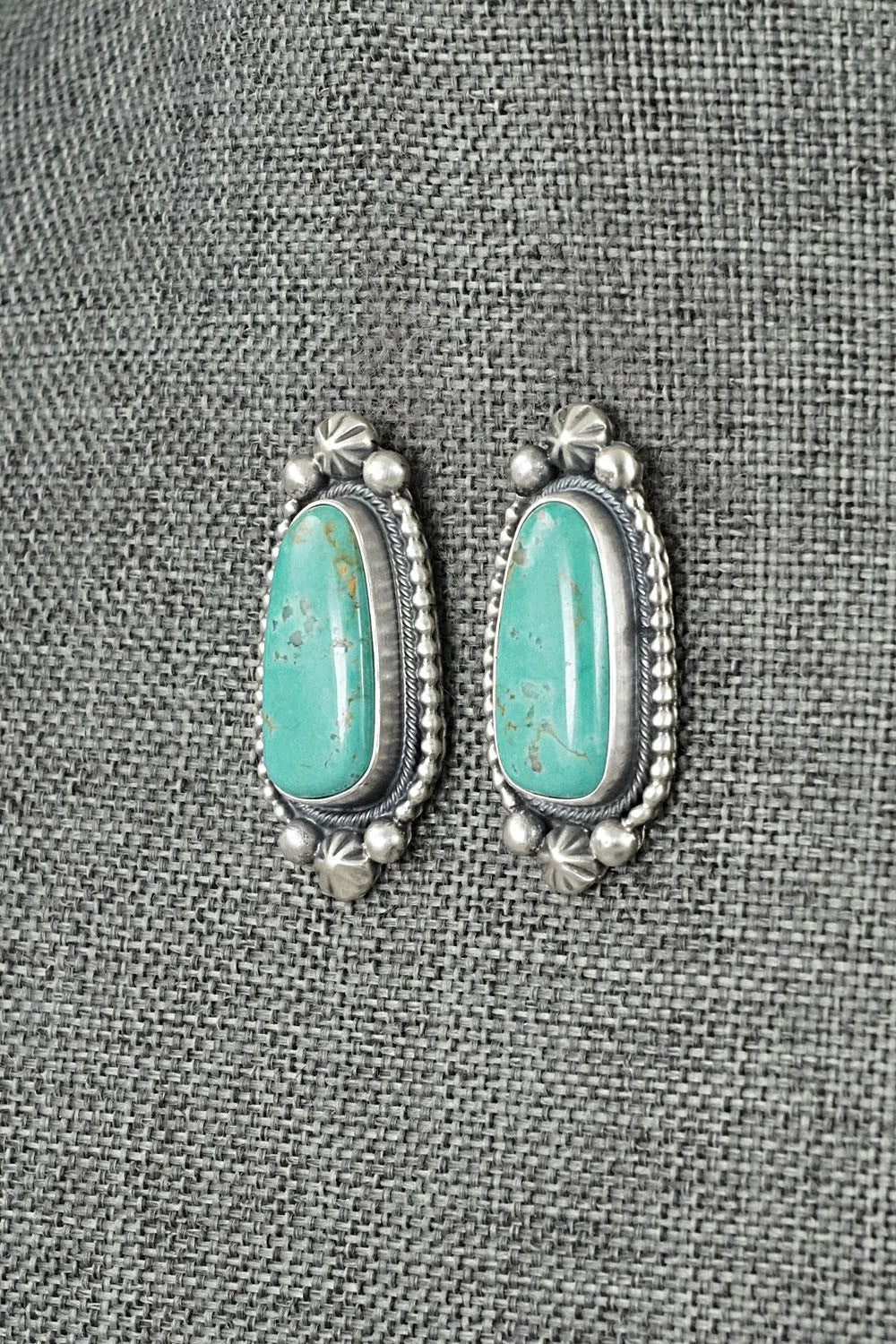 Turquoise & Sterling Silver Earrings - Darrin Livingston