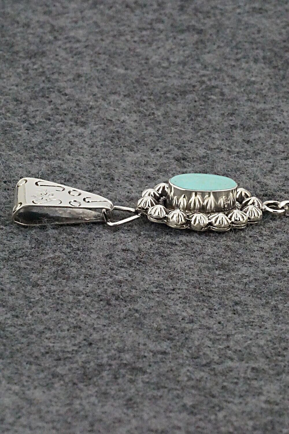 Turquoise & Sterling Silver Pendant - Sheena Jack