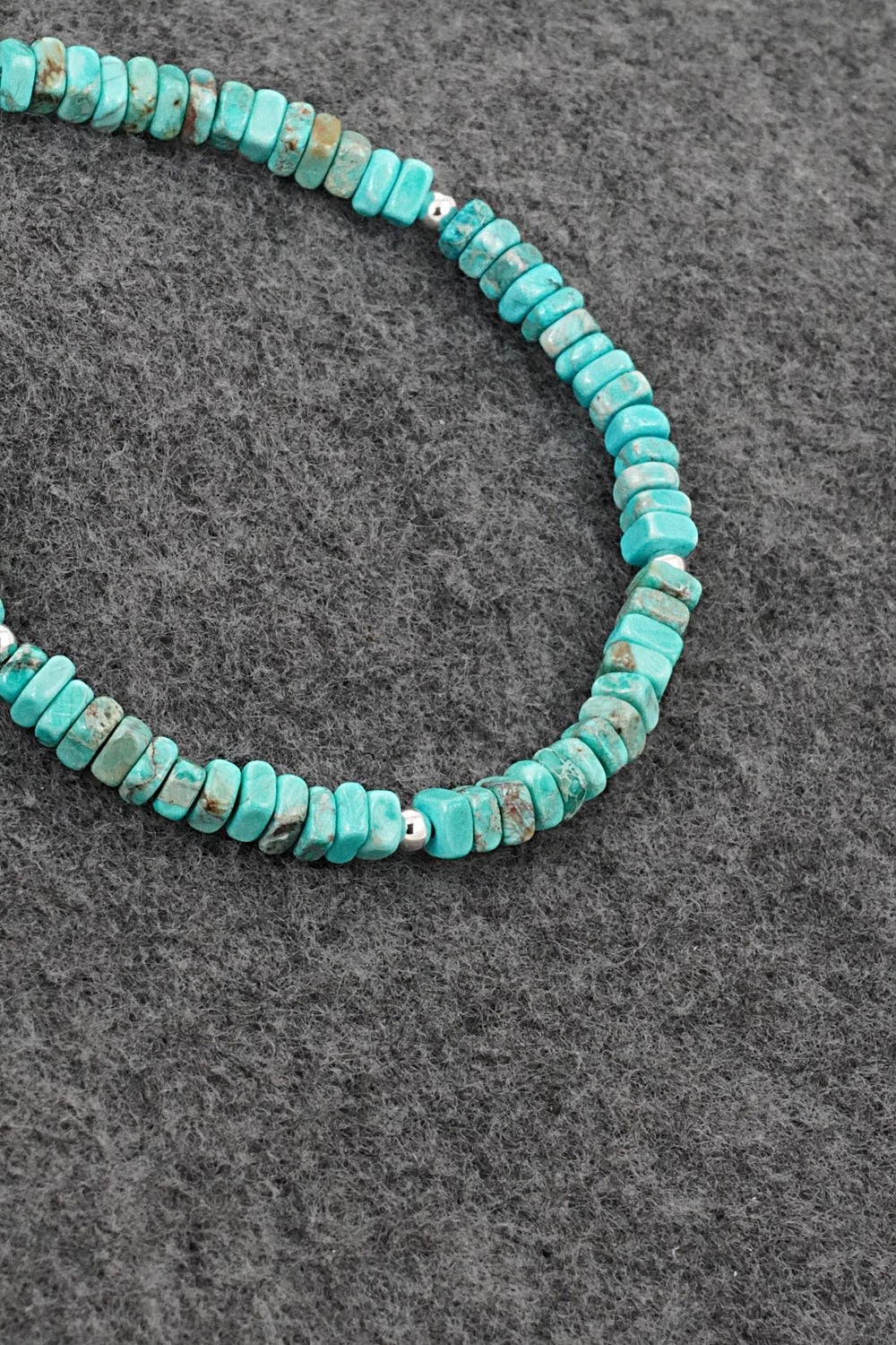 Turquoise & Sterling Silver Bracelet - Doreen Jake