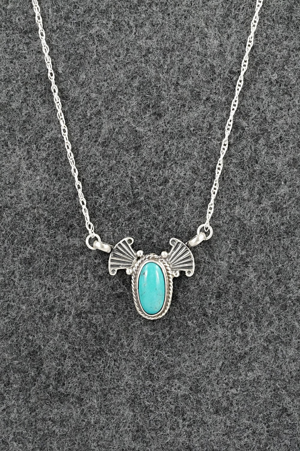 Turquoise & Sterling Silver Necklace - Verley Betone