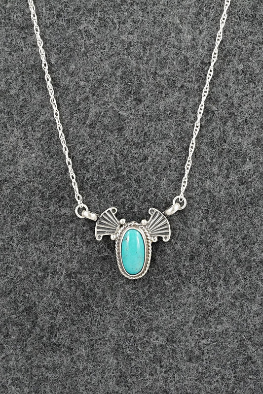 Turquoise & Sterling Silver Necklace - Verley Betone