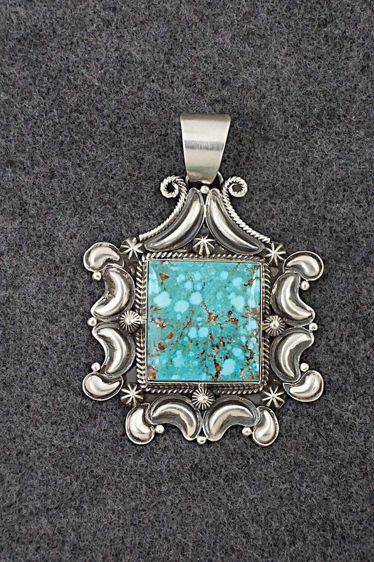 Turquoise and Sterling Silver Pendant - Derrick Gordon