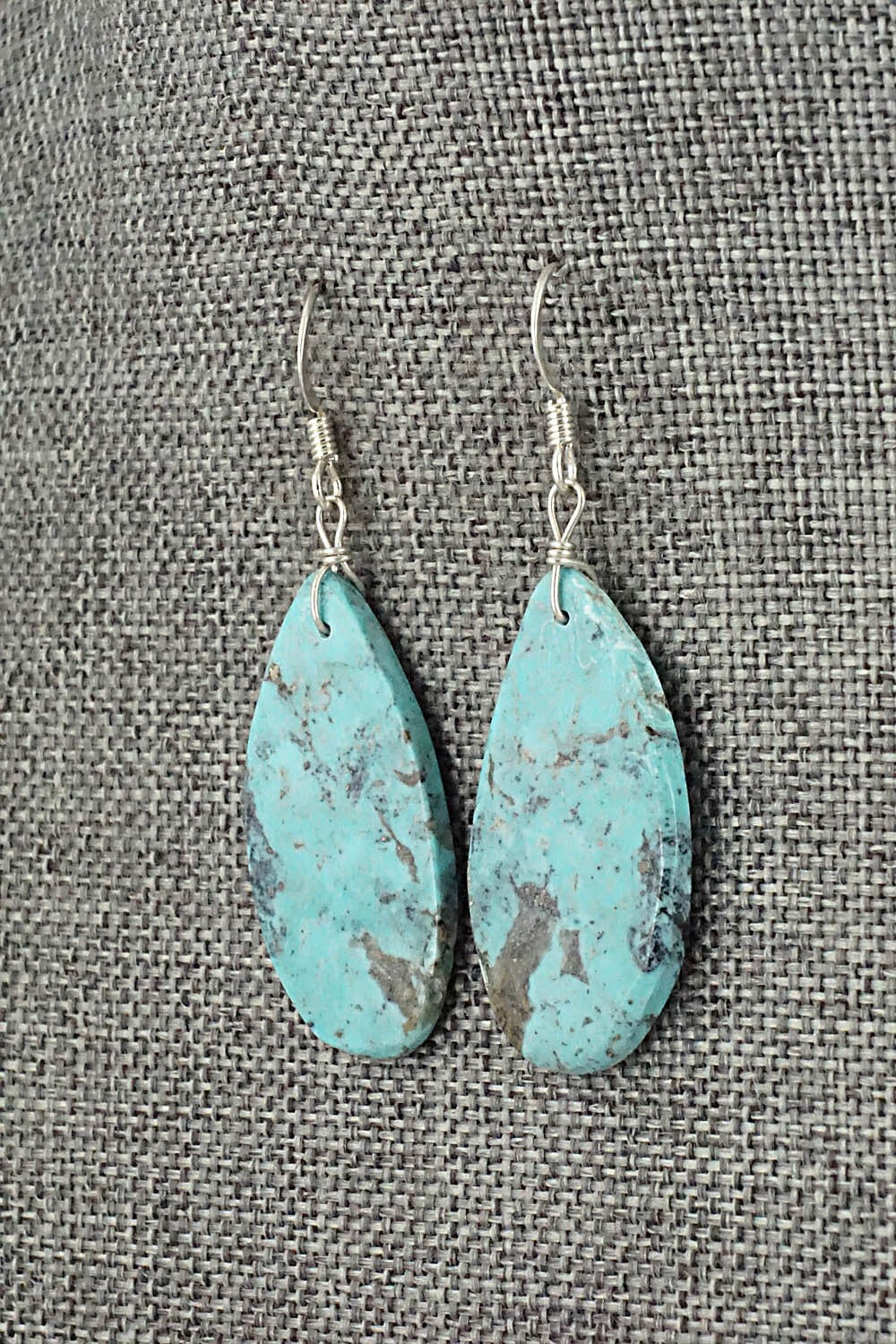 Turquoise & Sterling Silver Earrings - Joe Garcia