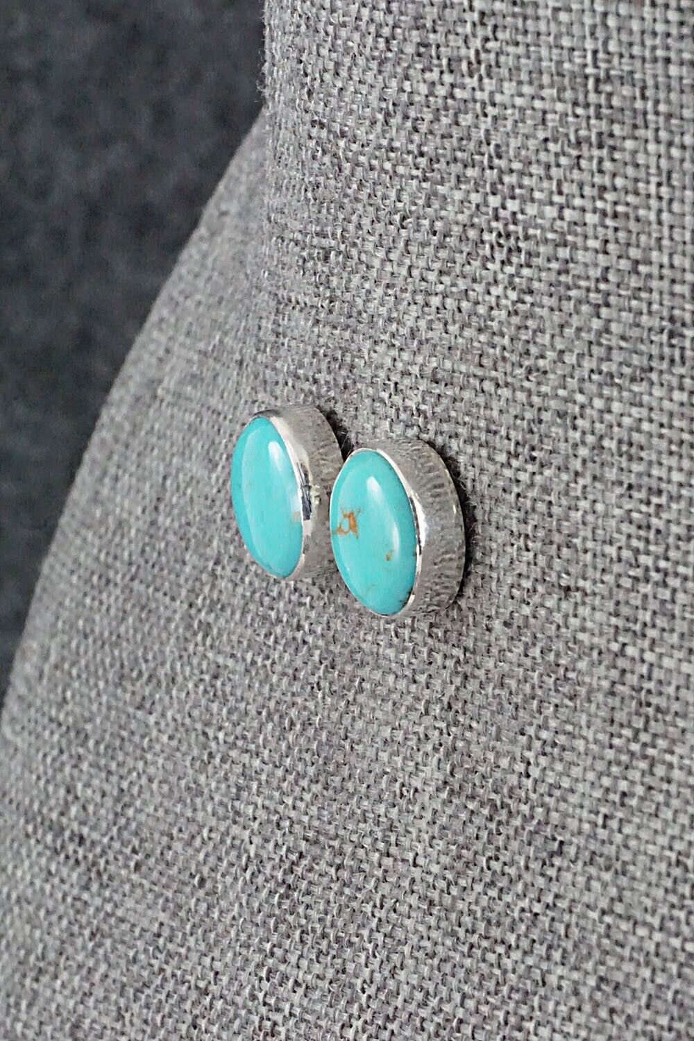 Turquoise & Sterling Silver Earrings - Marco Begaye