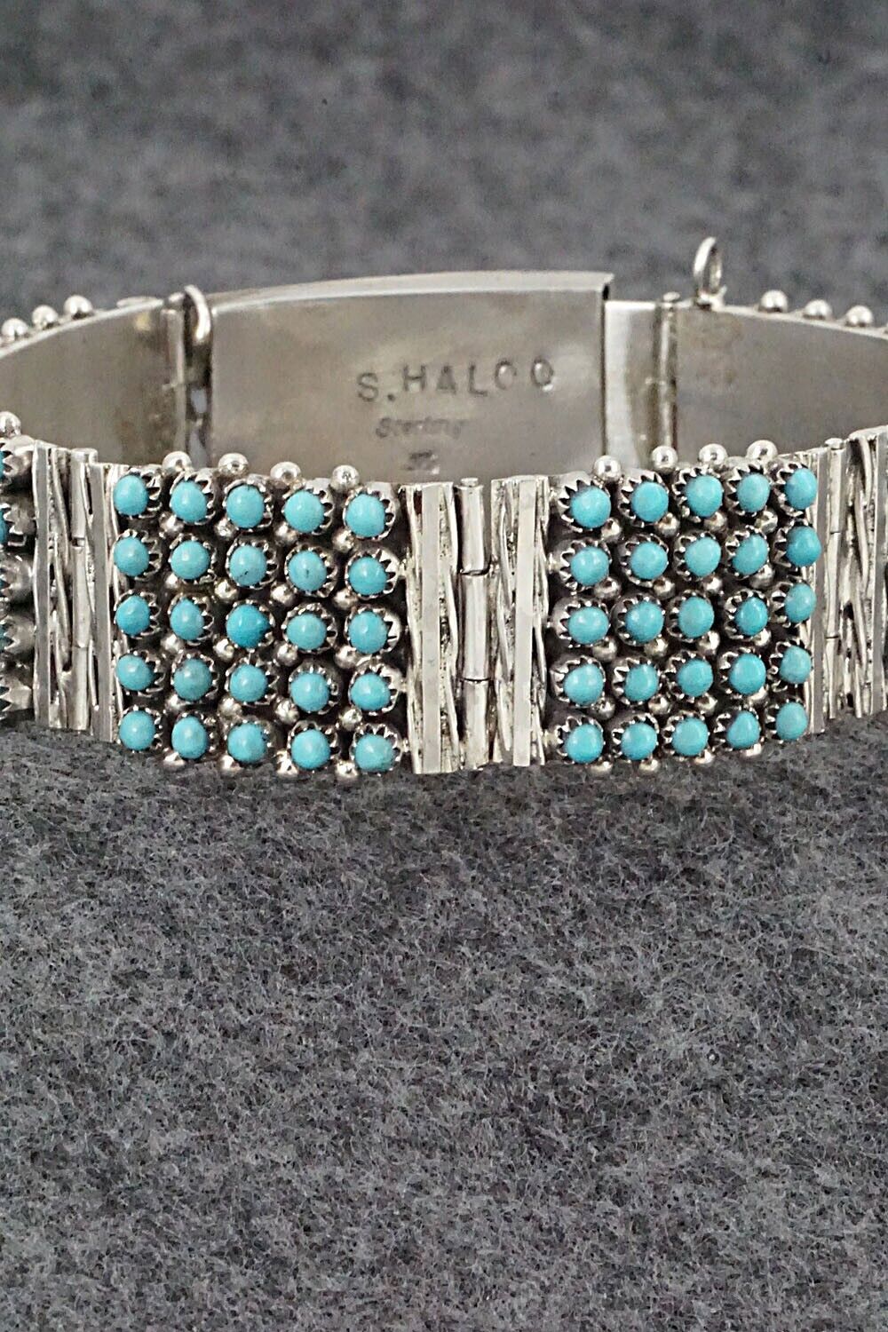 Turquoise & Sterling Silver Link Bracelet - Stephen Haloo