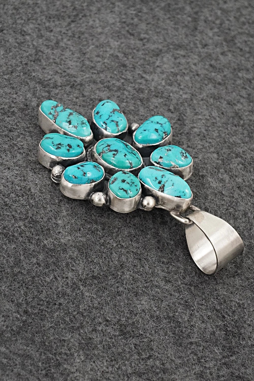 Turquoise & Sterling Silver Pendant - Bobby Johnson