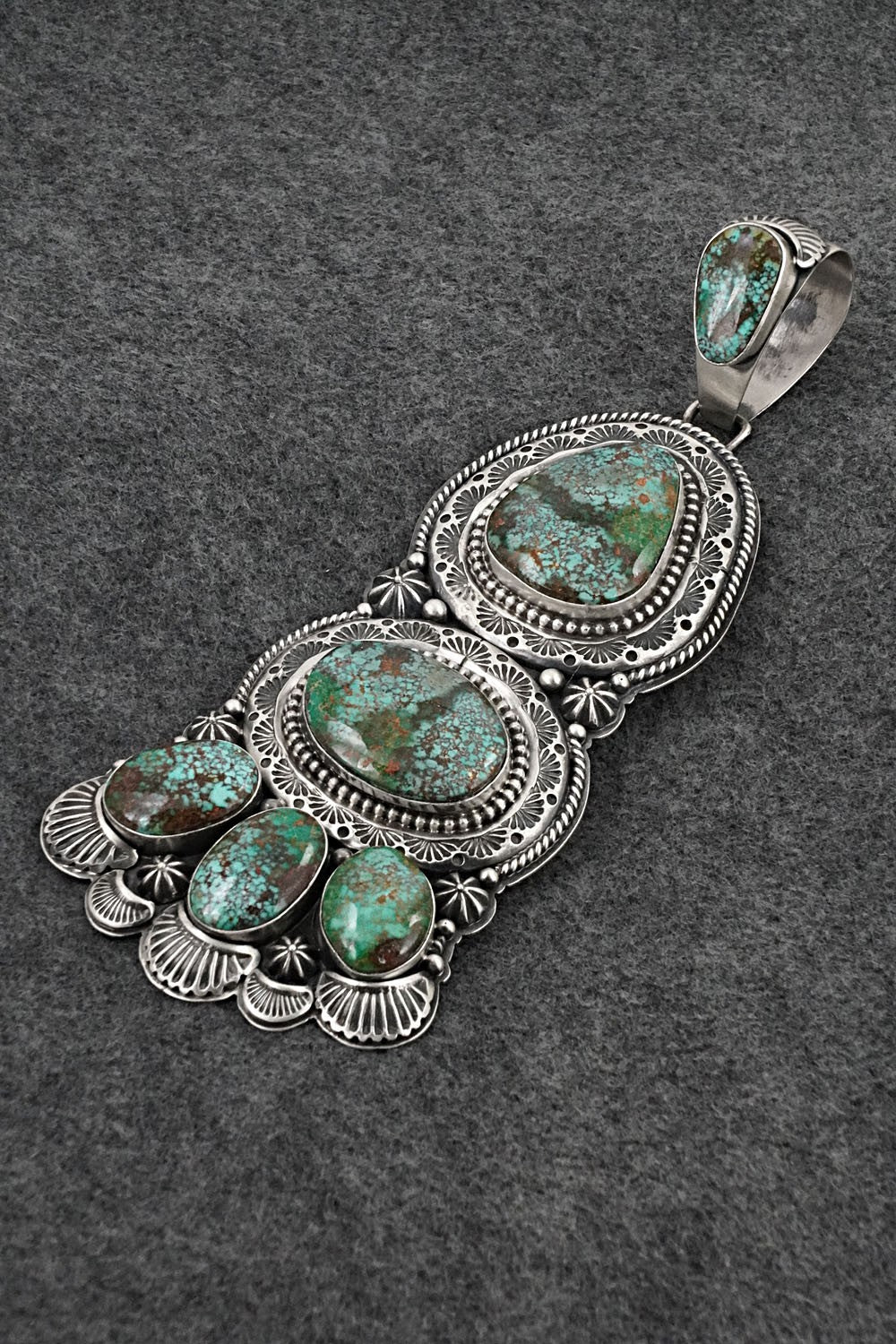 Turquoise & Sterling Silver Pendant - Mark Yazzie