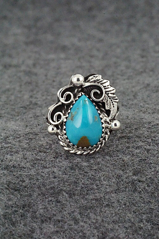 Turquoise & Sterling Silver Ring - Roberta Begay - Size 7
