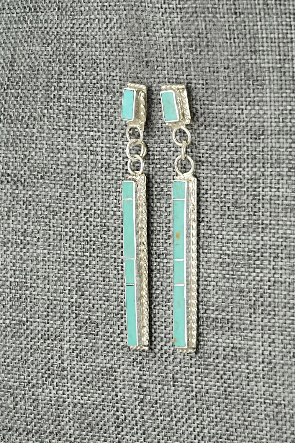 Turquoise & Sterling Silver Earrings - Ricky Booqua