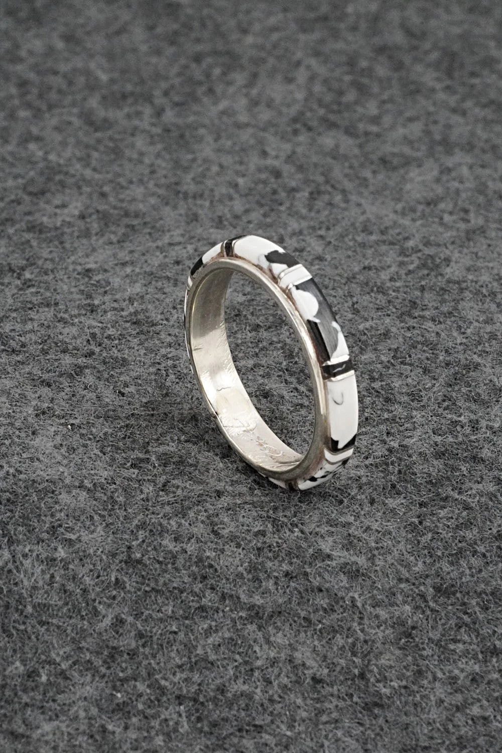 White Buffalo & Sterling Silver Ring - Terrance Panteah - Size 11.5
