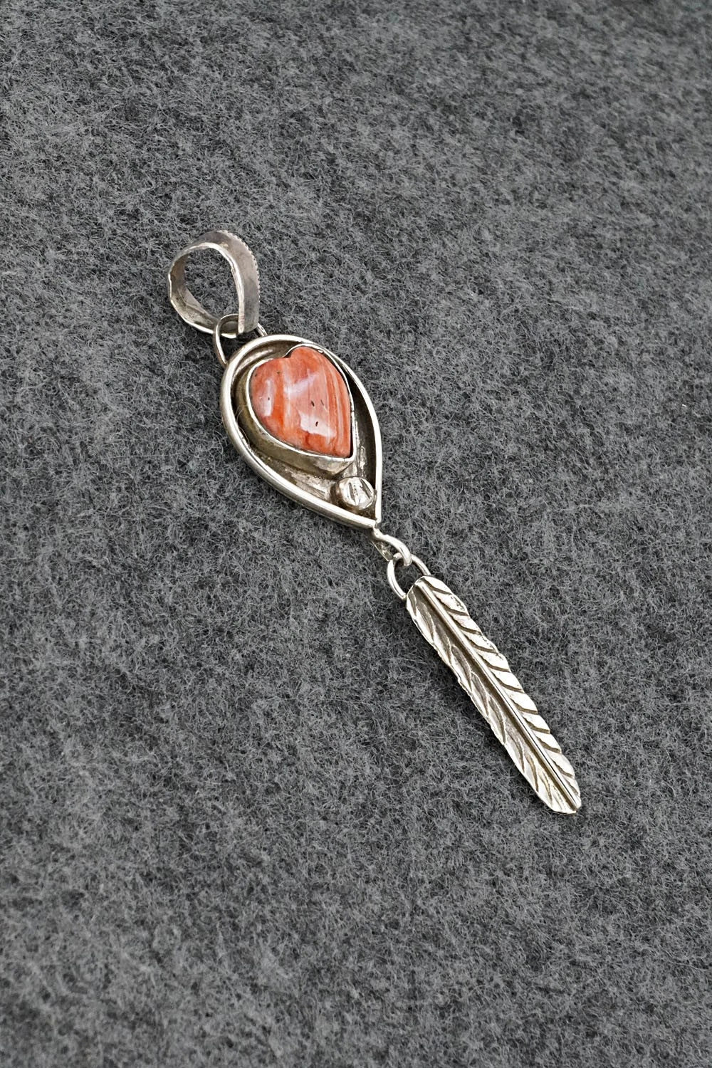 Spiny Oyster & Sterling Silver Pendant - Priscilla Reeder