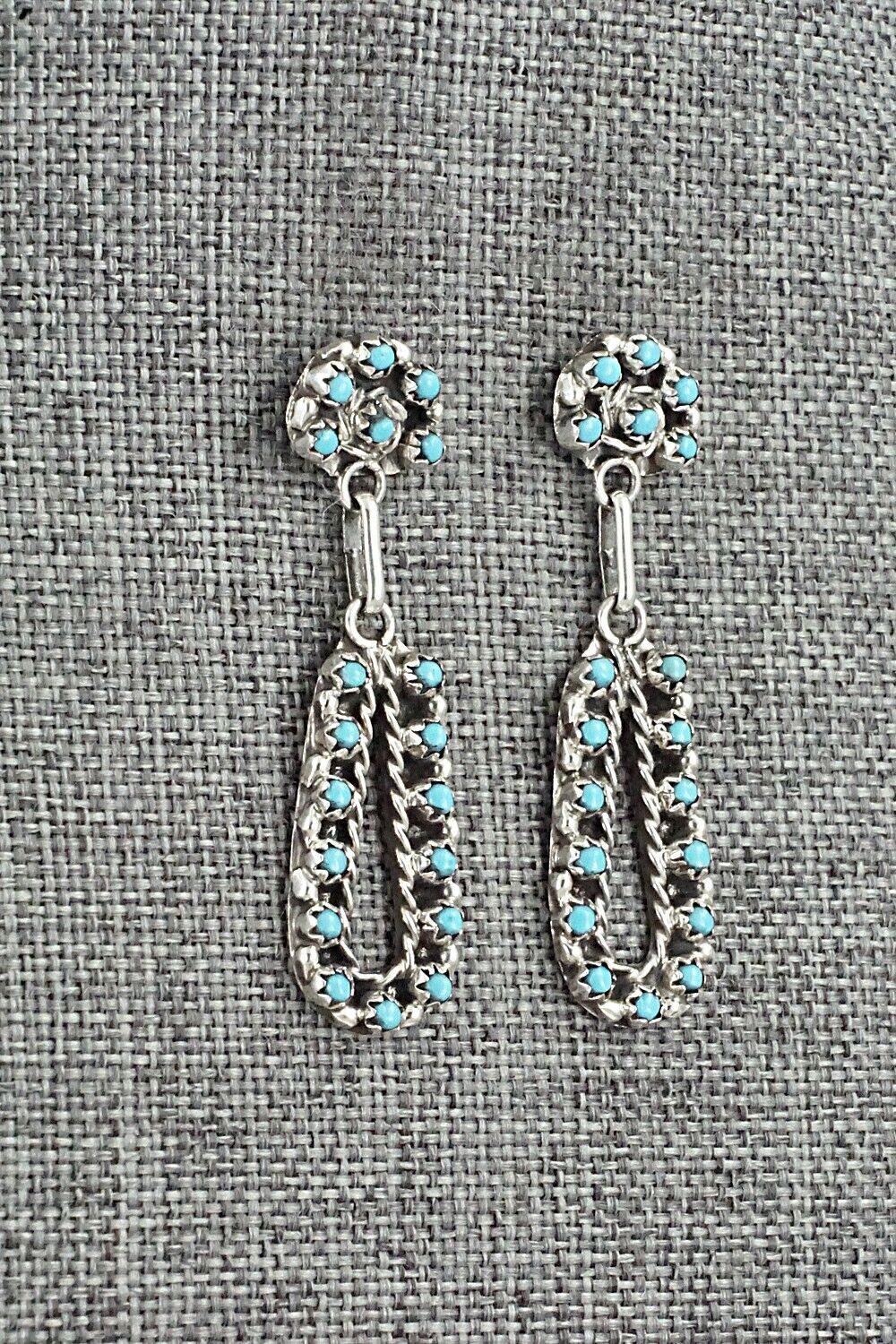 Turquoise & Sterling Silver Earrings - Randy Hooee