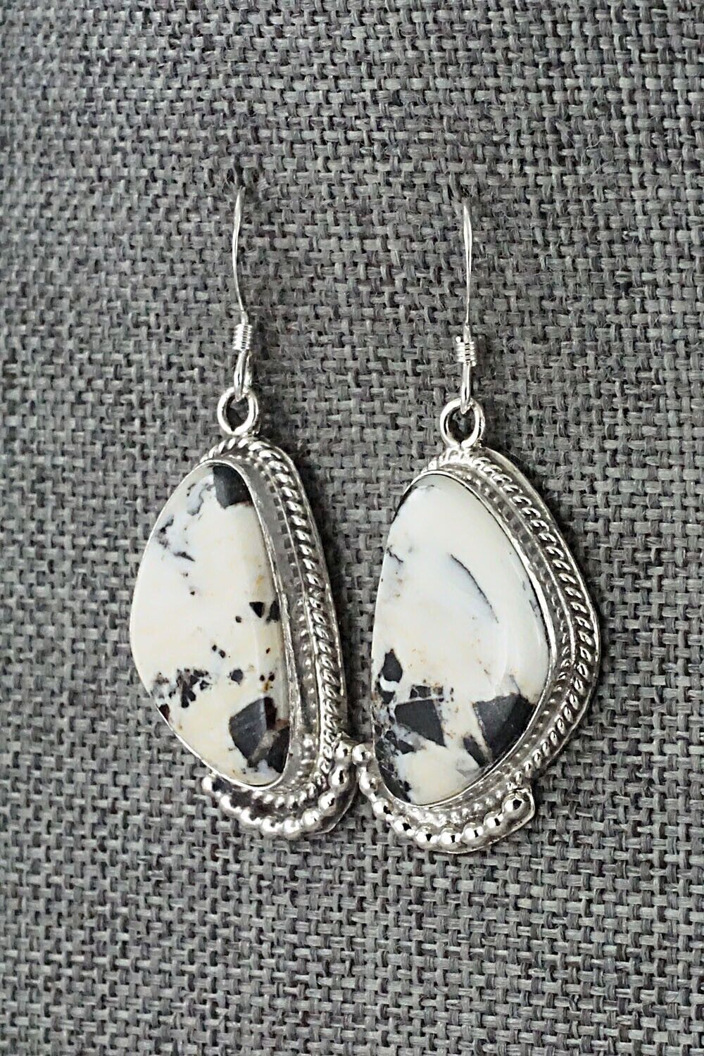 White Buffalo & Sterling Silver Earrings - Sharon McCarthy