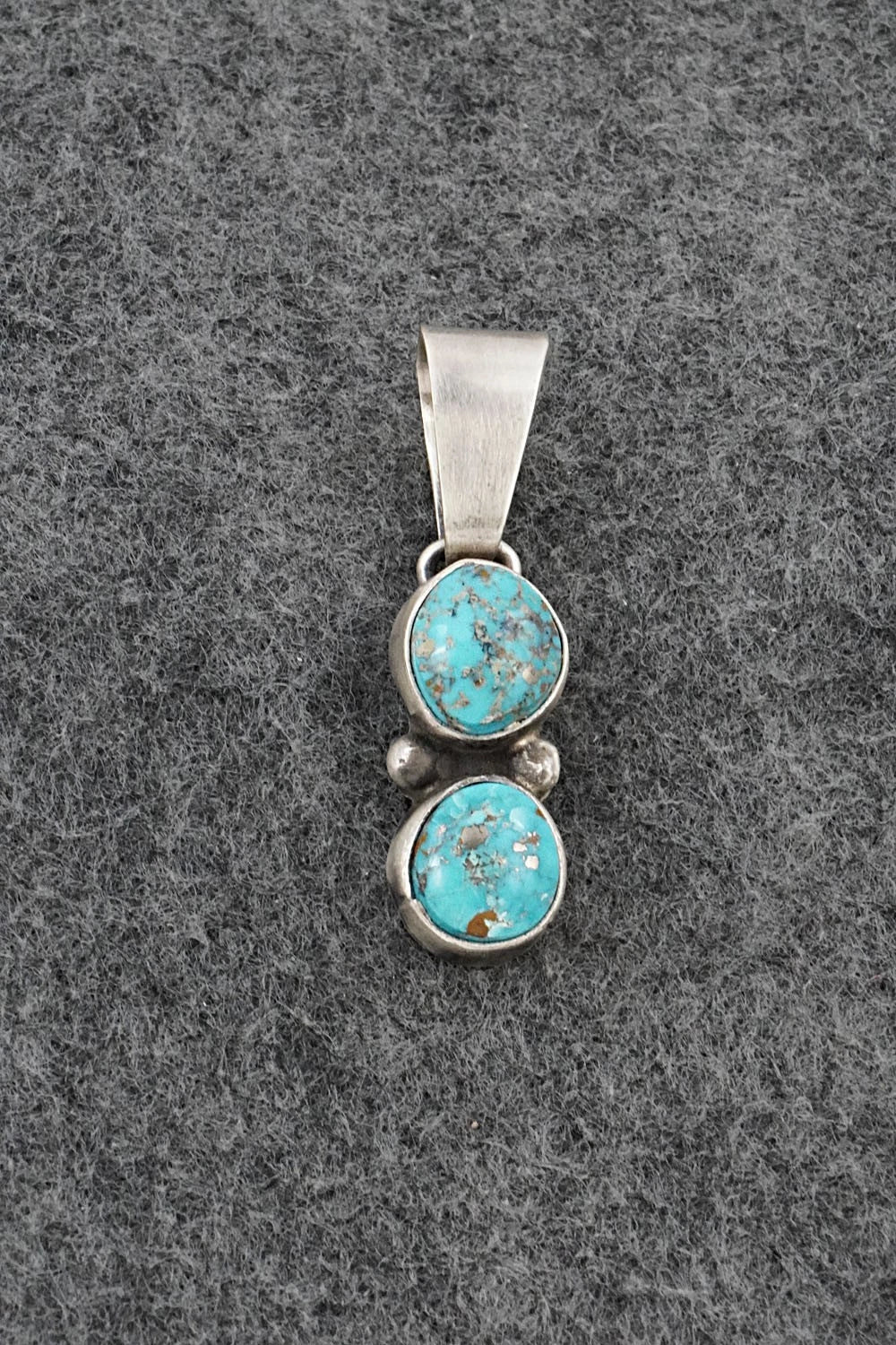 Turquoise & Sterling Silver Pendant - Darrin Livingston