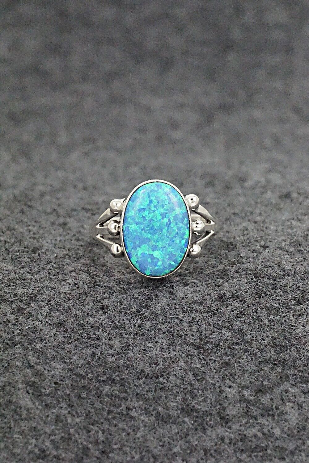 Opalite & Sterling Silver Ring - Jerryson Henio - Size 7