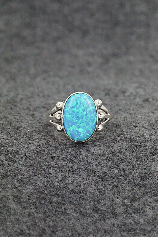 Opalite & Sterling Silver Ring - Jerryson Henio - Size 7