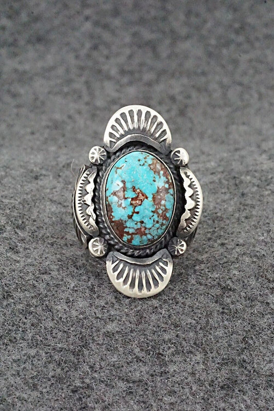 Turquoise & Sterling Silver Ring - Gilbert Tom - Size 7.5