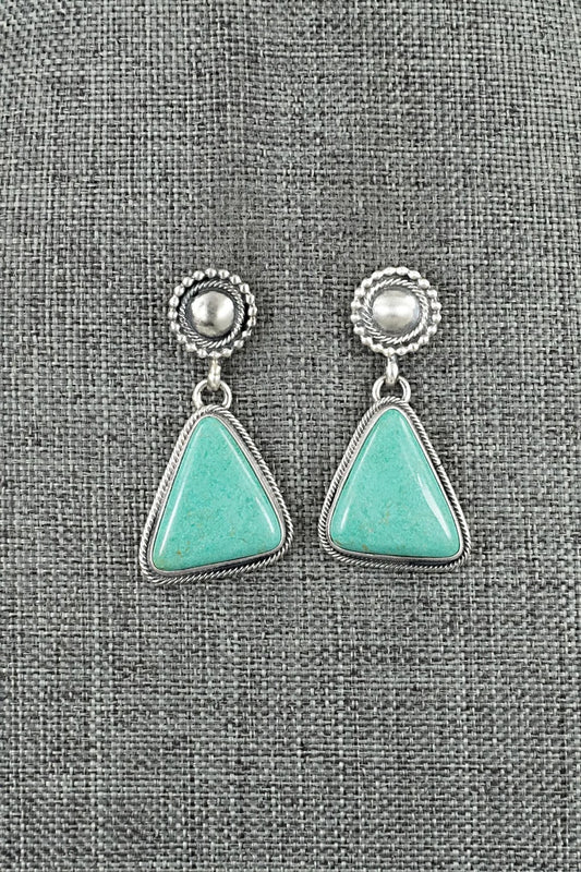Turquoise & Sterling Silver Earrings - Darrin Livingston