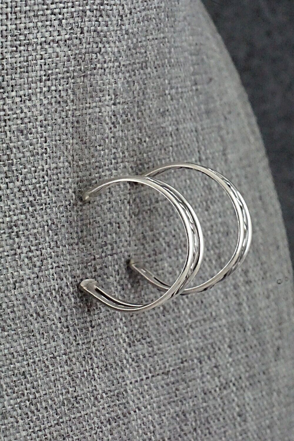 Sterling Silver Hoop Earrings - Caroline Tsosie