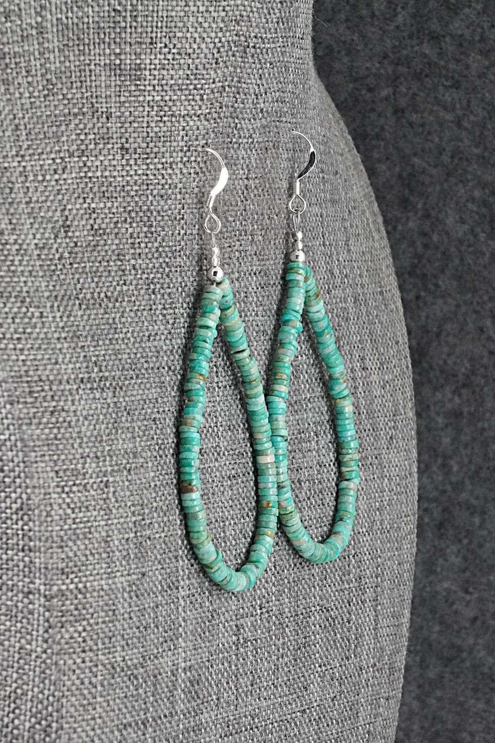 Turquoise & Sterling Silver Earrings - Doreen Jake