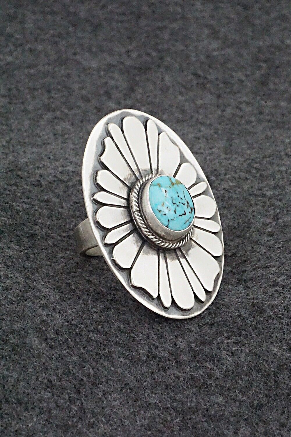 Turquoise & Sterling Silver Ring - Marita Benally - Size 8