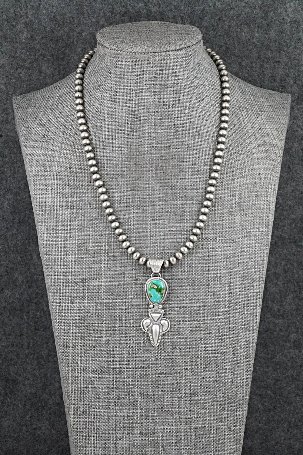 Turquoise & Sterling Silver Necklace - Gary Shorty