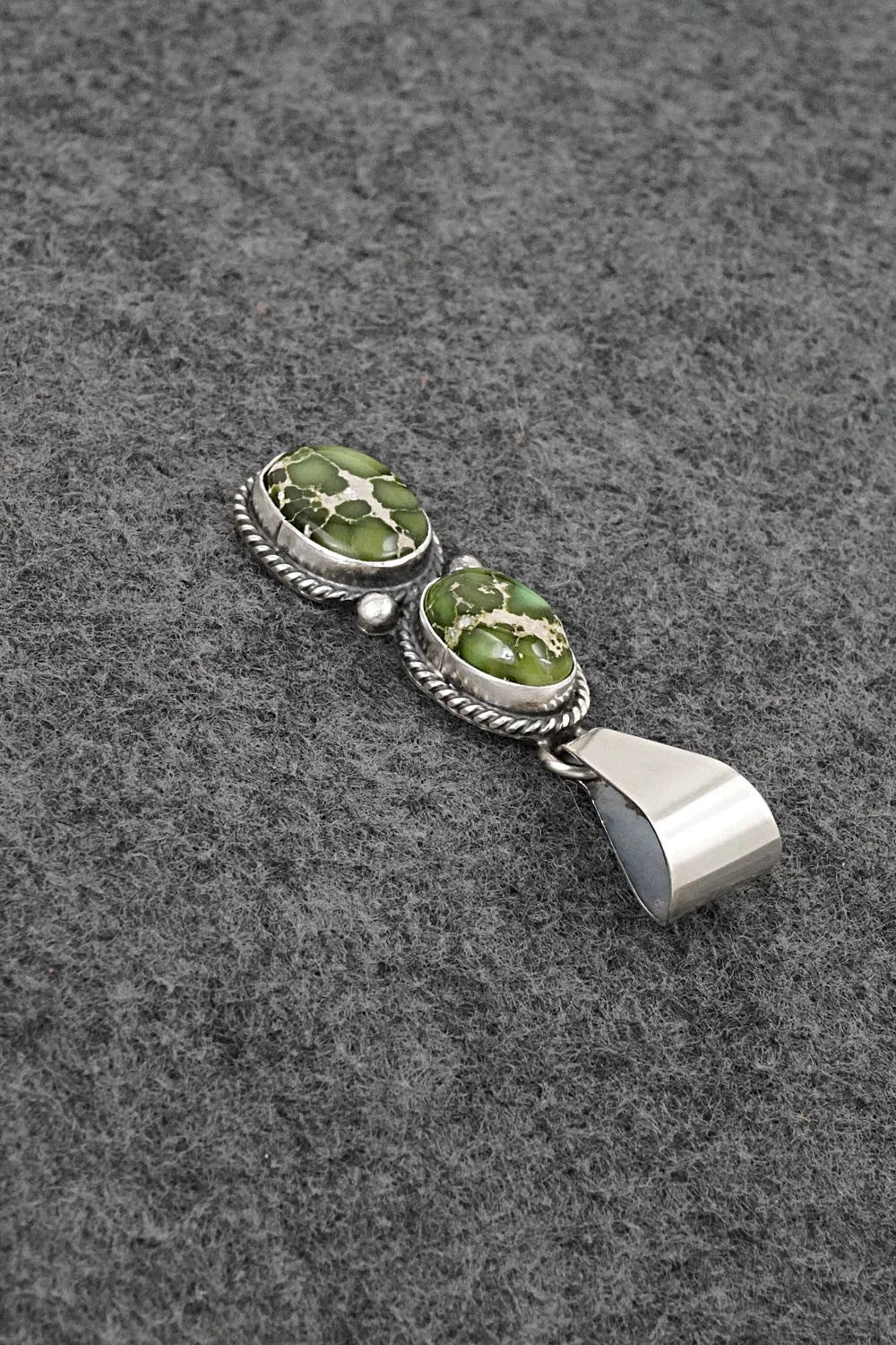 Turquoise & Sterling Silver Pendant - Eugene Gruber