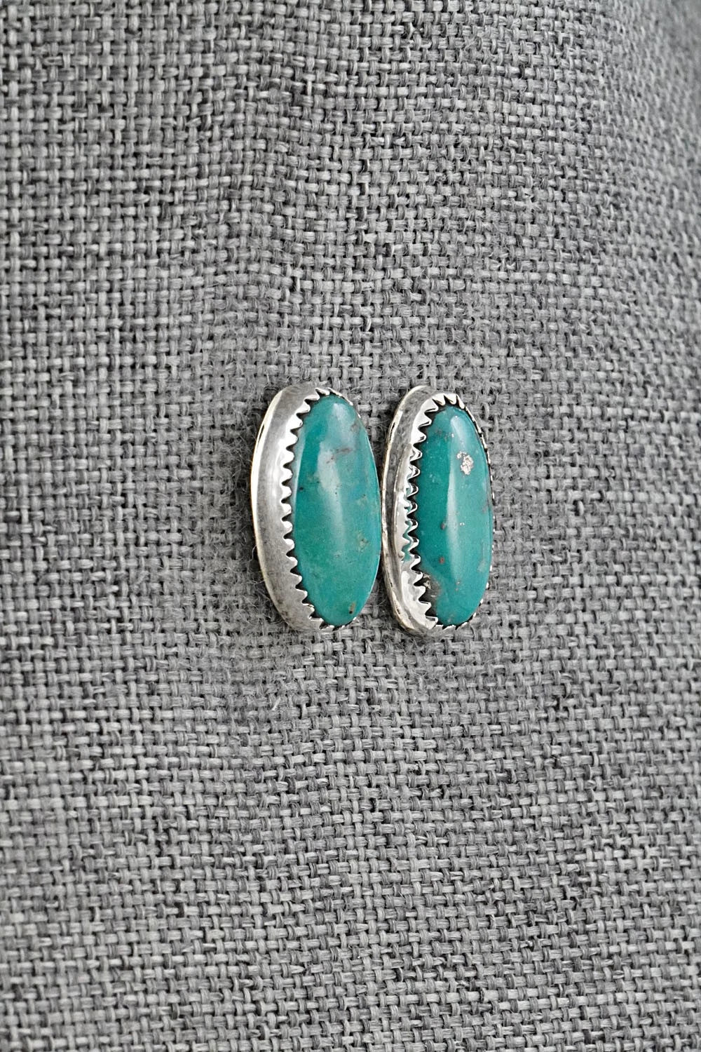 Turquoise & Sterling Silver Necklace and Earrings Set - Murray Hannaweeka