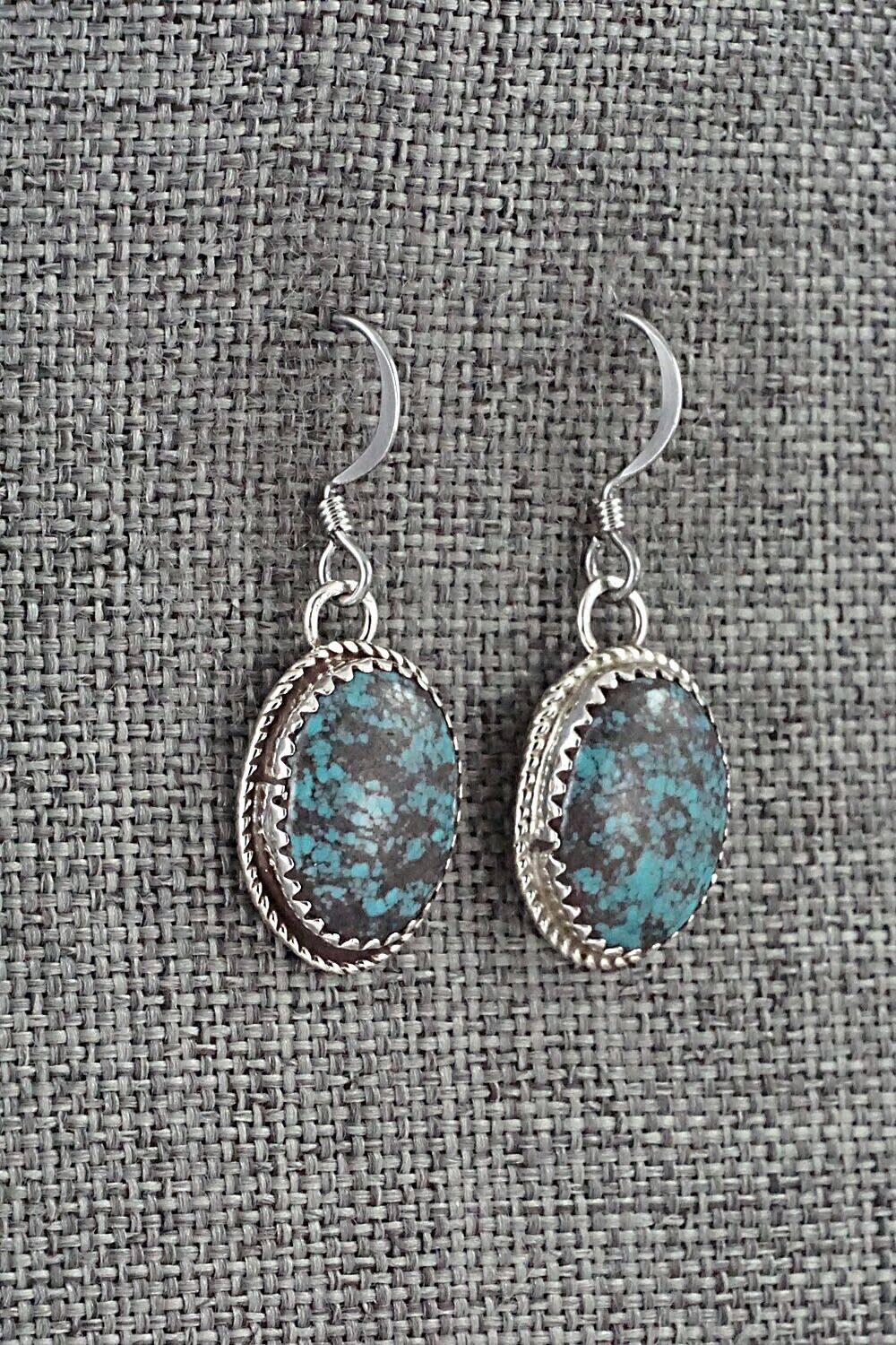 Turquoise & Sterling Silver Earrings - Ernest Hawthorne