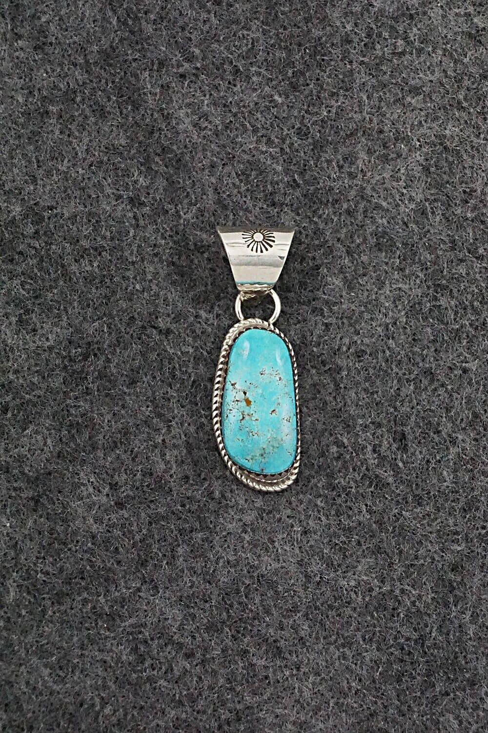 Turquoise & Sterling Silver Pendant - Ernest Hawthorne