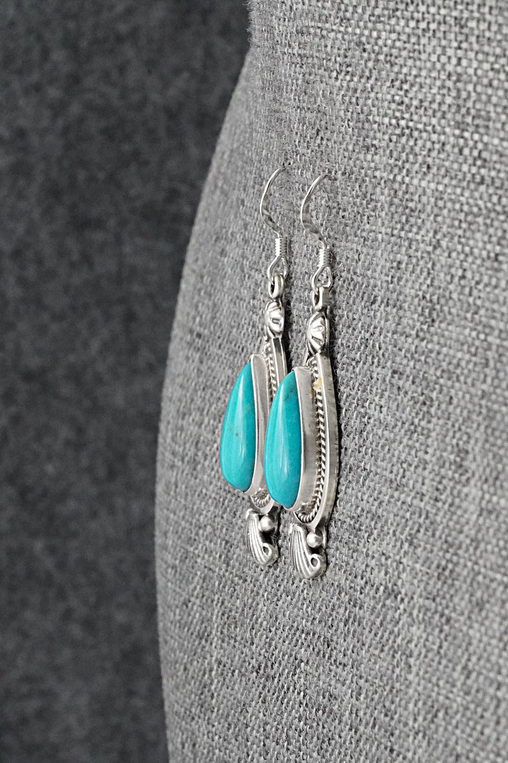 Turquoise & Sterling Silver Earrings - Verley Betone