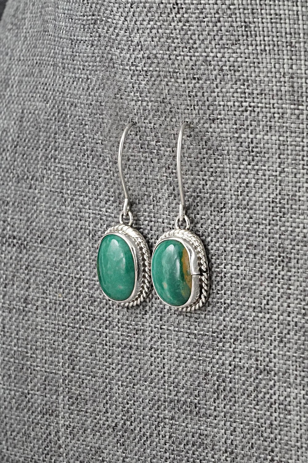 Turquoise & Sterling Silver Earrings - Eugene Gruber