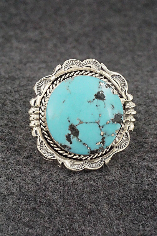 Turquoise & Sterling Silver Ring - Emerson Delgarito - Size 8