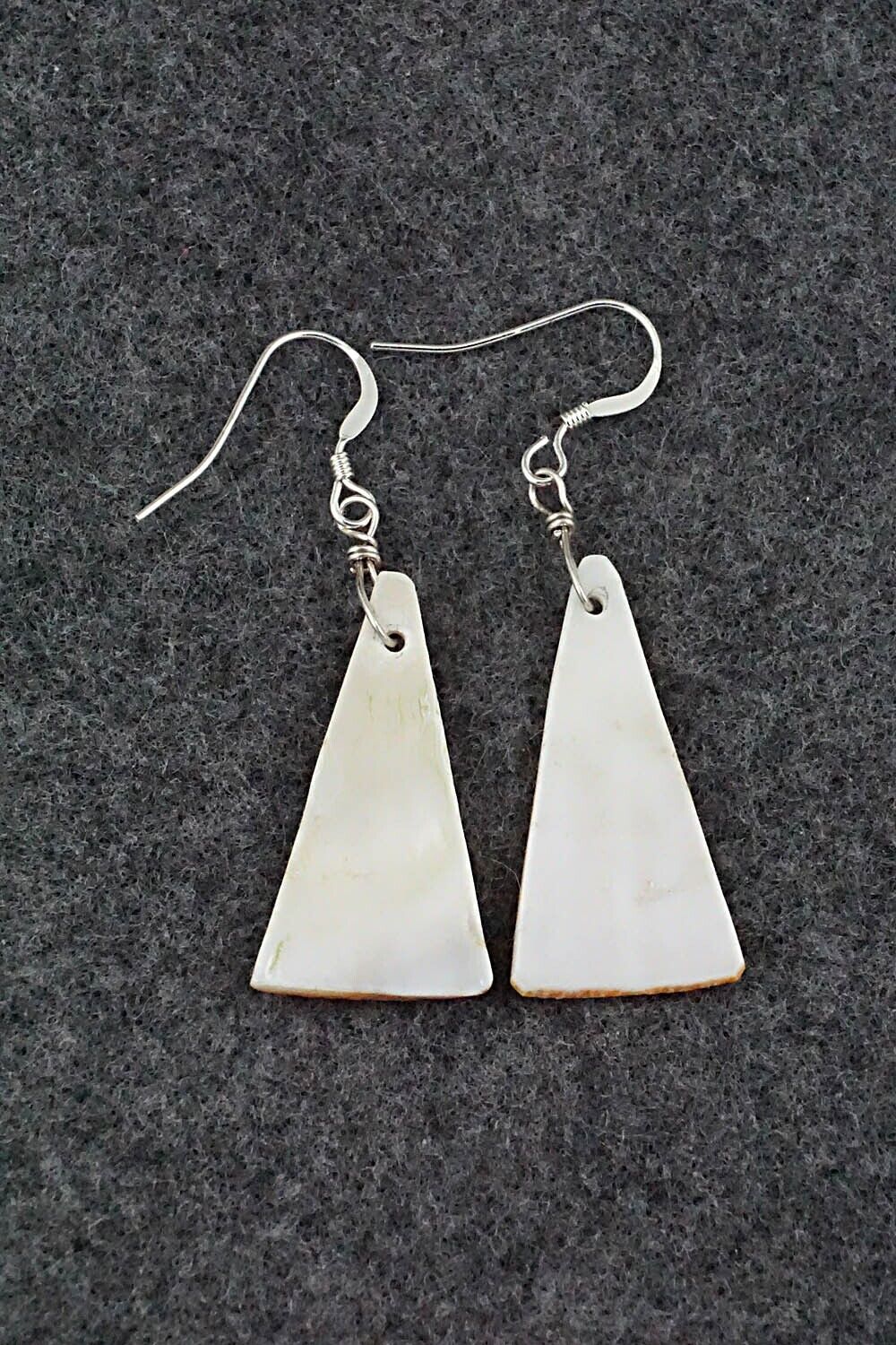 Spiny Oyster & Sterling Silver Earrings - Louise Joe