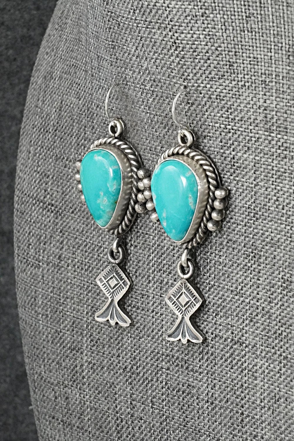 Turquoise & Sterling Silver Earrings - Michael Calladitto