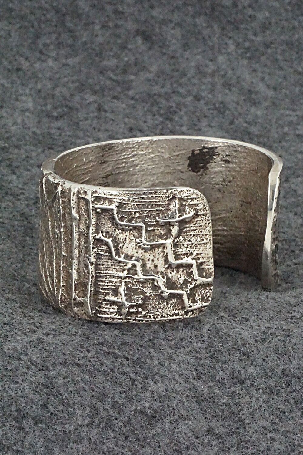 Tufa Cast Sterling Silver Bracelet - Navajo