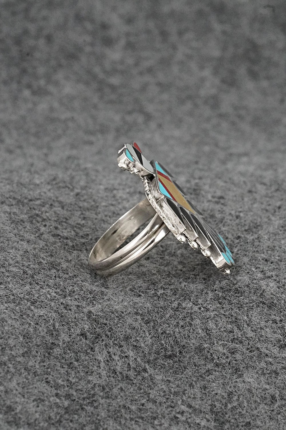 Multi-Stone & Sterling Silver Inlay Necklace Set - Adrian Wallace