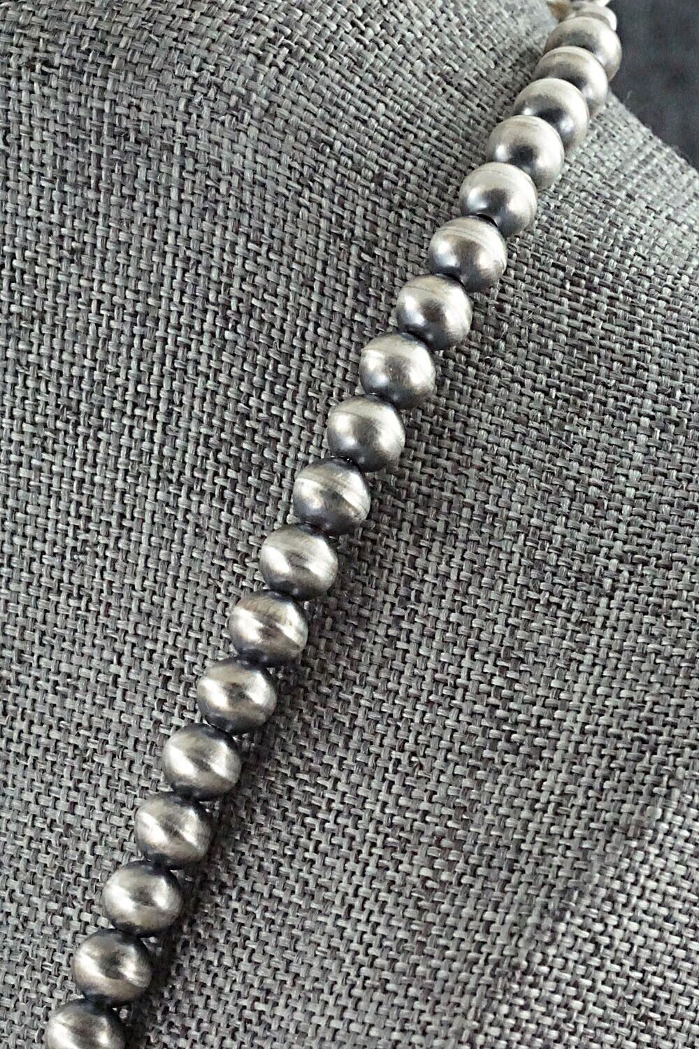 Sterling Silver Navajo Pearl Necklace - Dorinda Mariano
