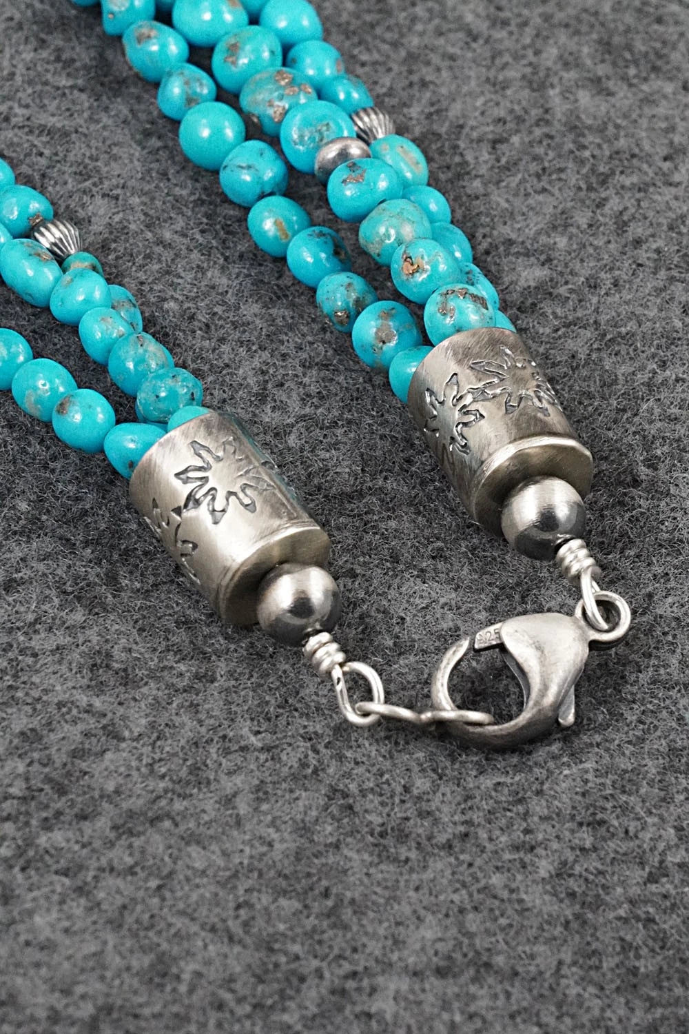 Turquoise & Sterling Silver Necklace - Theresa Skeets