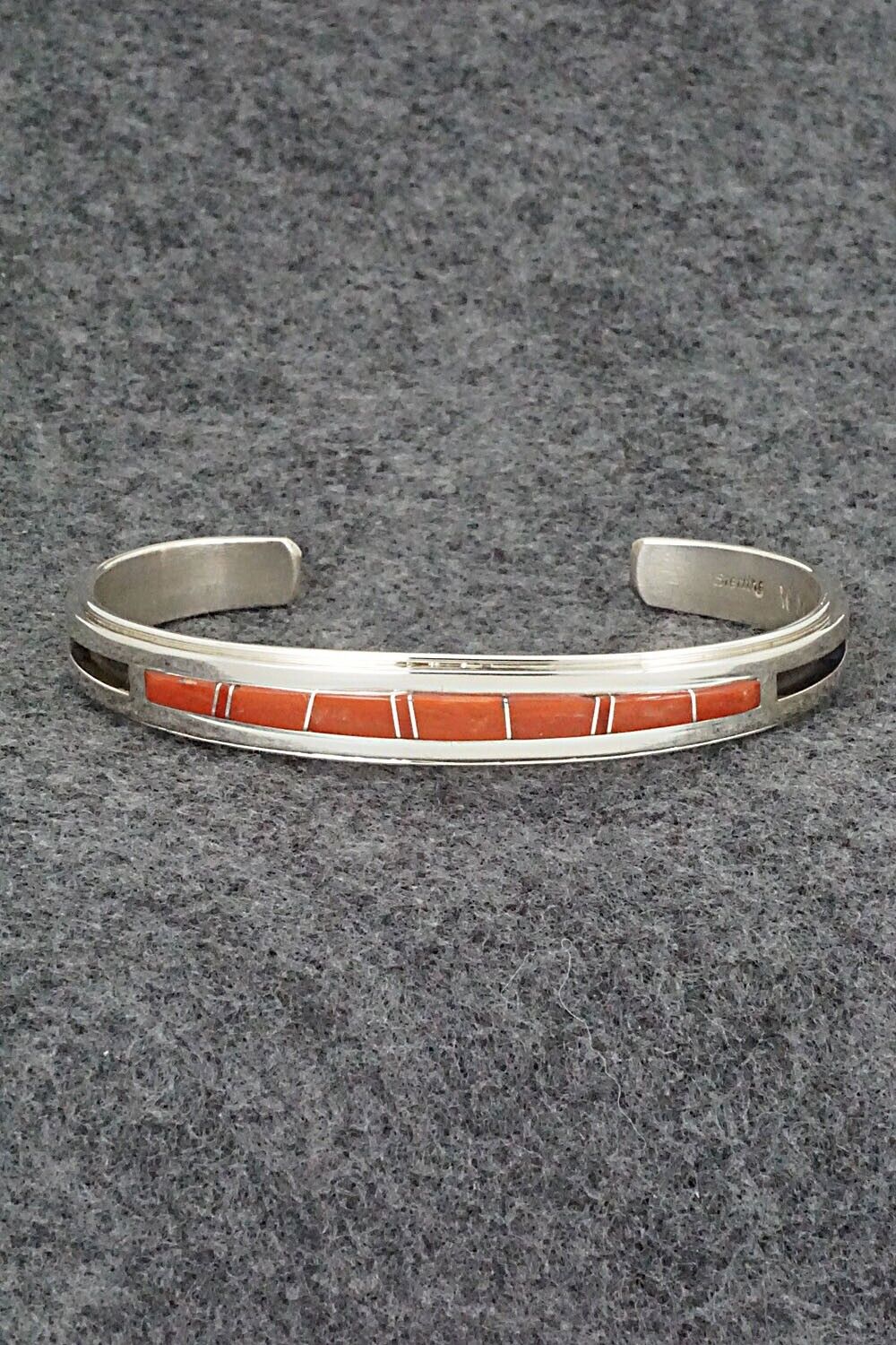 Coral & Sterling Silver Bracelet - Wilbert Muskett
