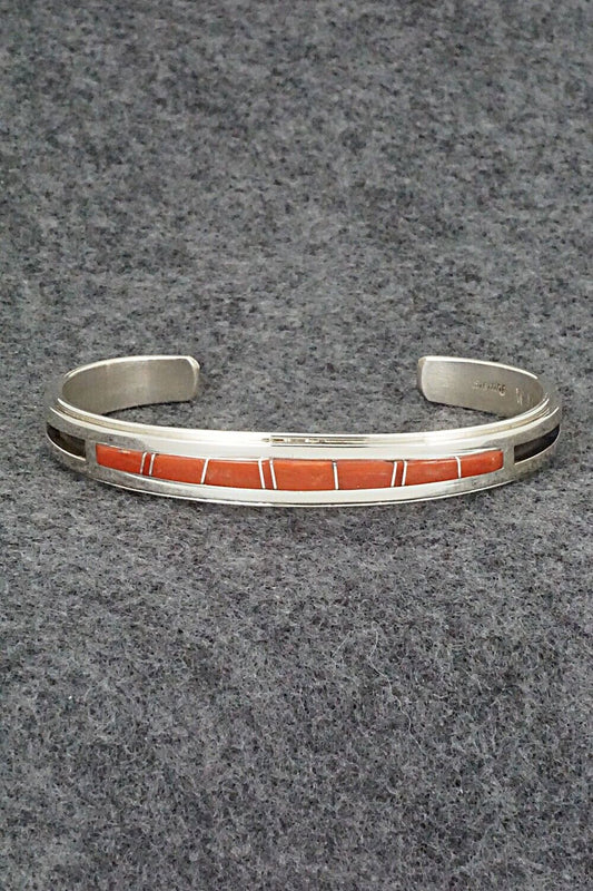 Coral & Sterling Silver Bracelet - Wilbert Muskett