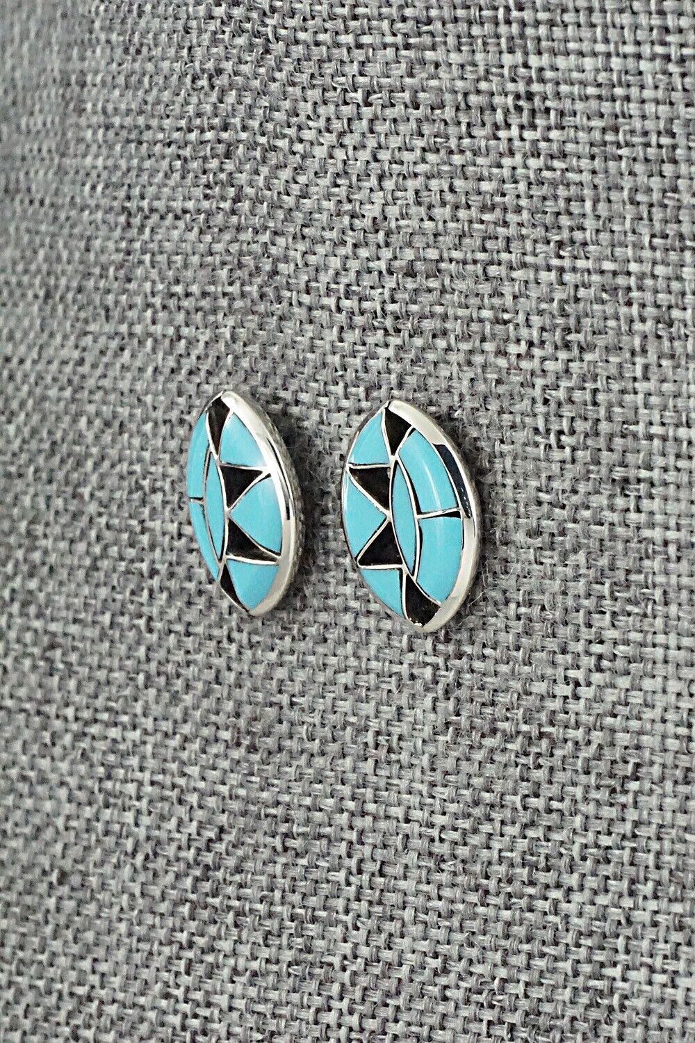 Turquoise & Sterling Silver Earrings - Vernon Quandelacy