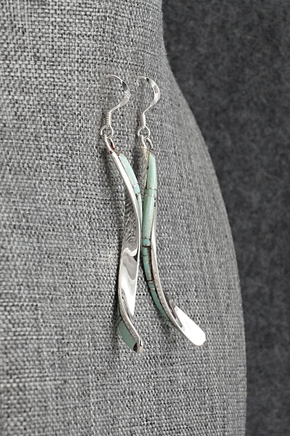 Turquoise & Sterling Silver Earrings - Terrance Panteah