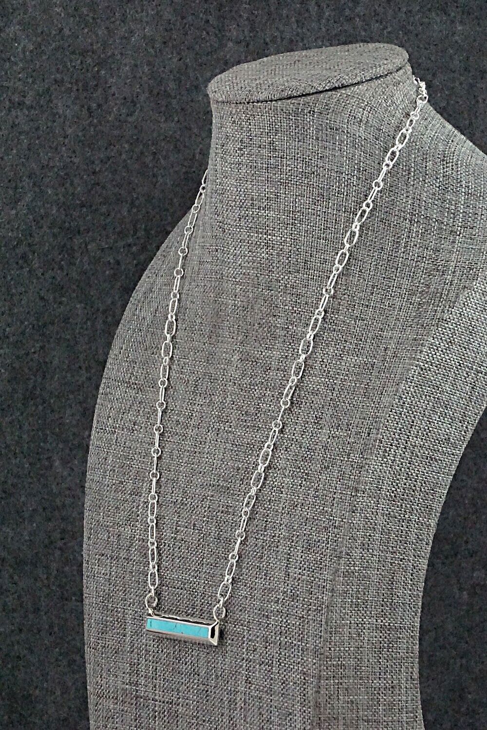Turquoise & Sterling Silver Necklace - Troy Natachu
