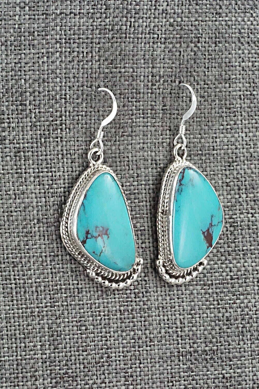 Turquoise & Sterling Silver Earrings - Verley Betone