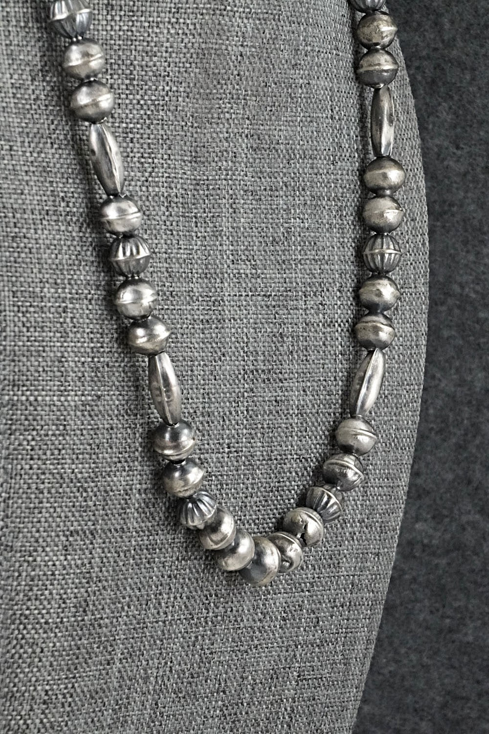 Sterling Silver Navajo Pearl Necklace 18" - Vintage