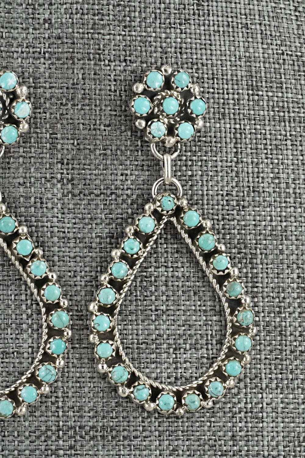 Turquoise & Sterling Silver Earrings - Falencia Yazzie