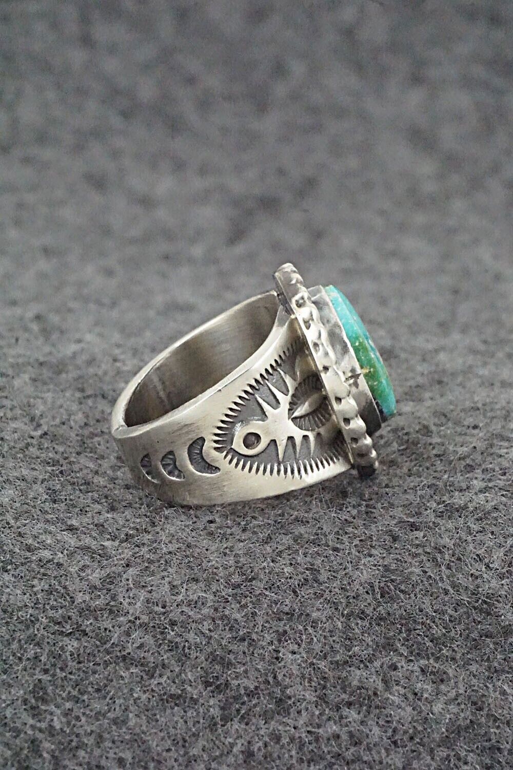 Turquoise & Sterling Silver Ring - Samuel Yellowhair - Size 5.5